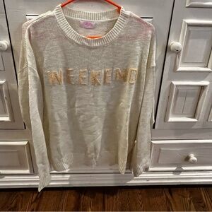 Pink Lily “Weekend” Sweater. Size M. Never worn.